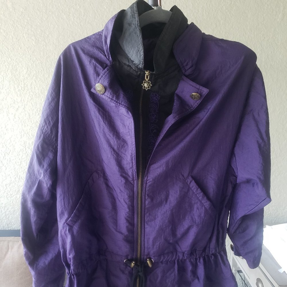 LAVON Purple Windbreaker Jacket Size M